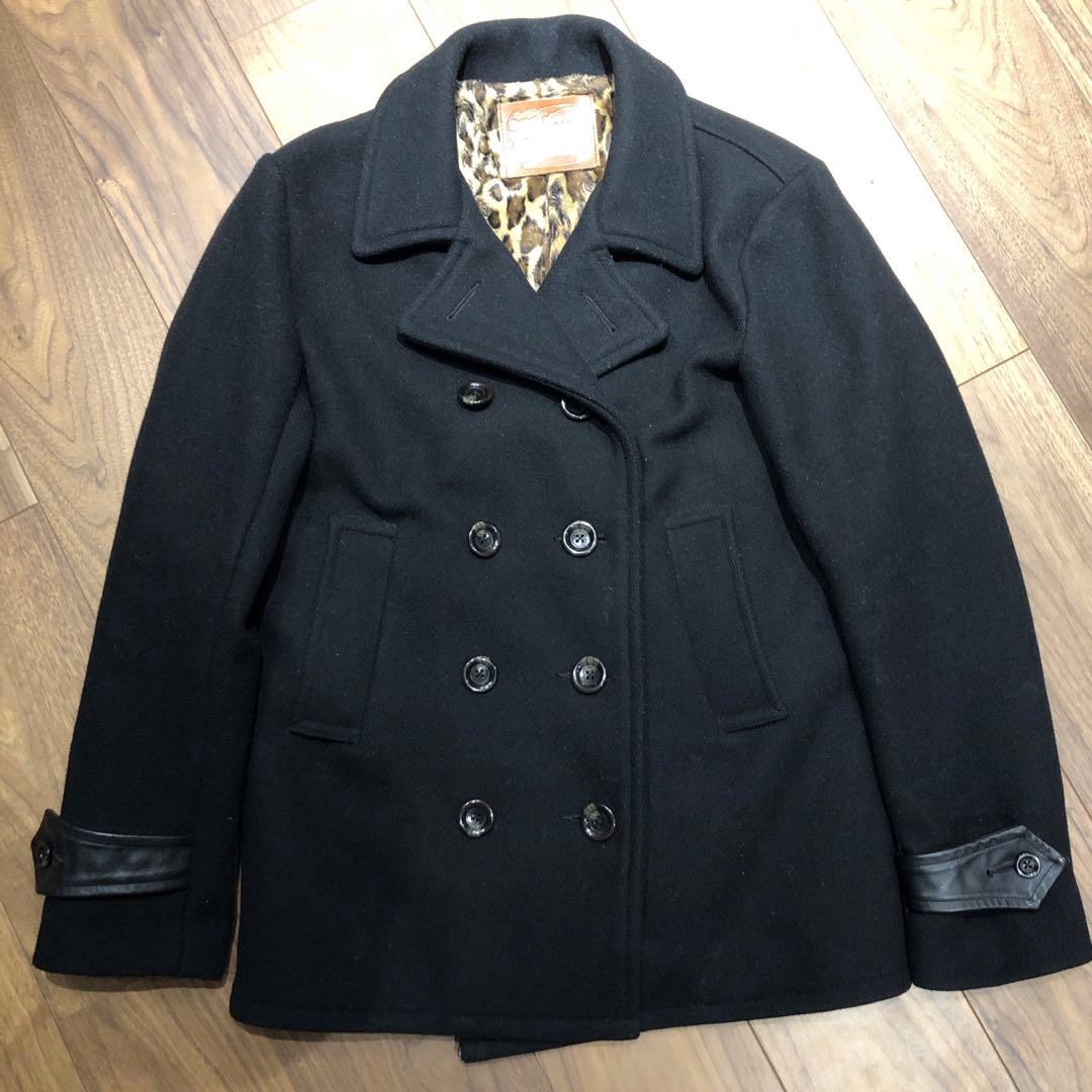 GANGSTERVILLE ギャングスタービル Pコートヒョウ柄 M ブラック