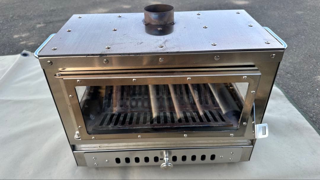 暖炉型 2次燃焼薪ストーブ3面窓ガラス SOLOTOUR