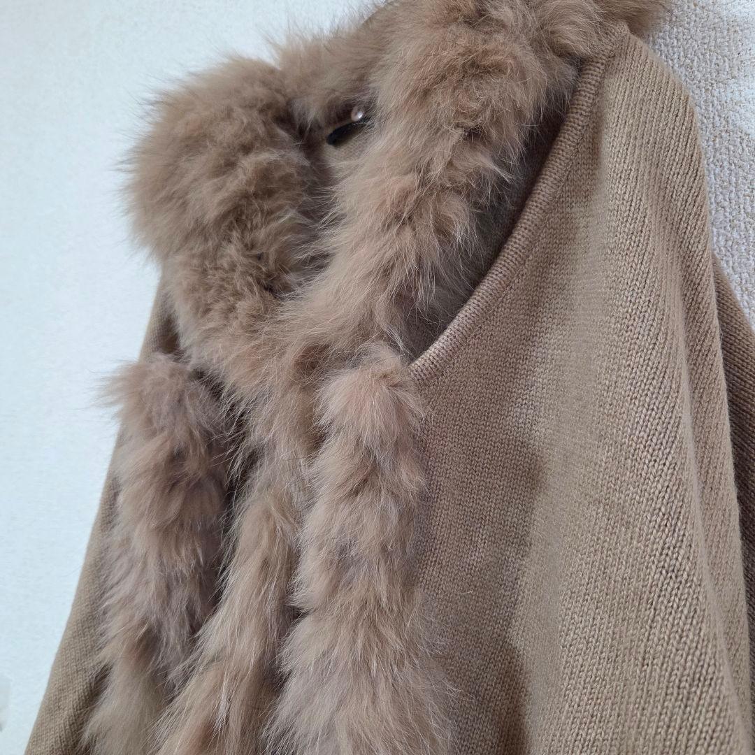 ☆angel様☆Coomb luxe/ベスト/ポンチョ/フォックスファー/カシミ