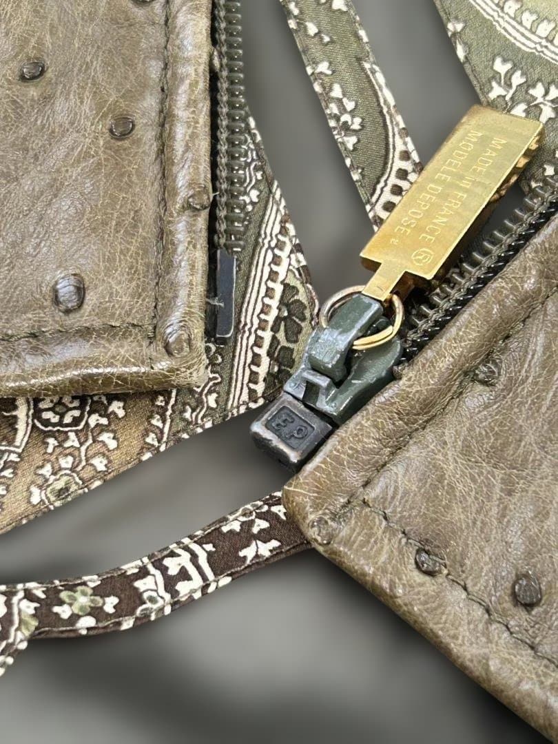 ZILLI ジリー 本オーストリッチレザーブルゾン ミンク襟メンズL - メルカリ