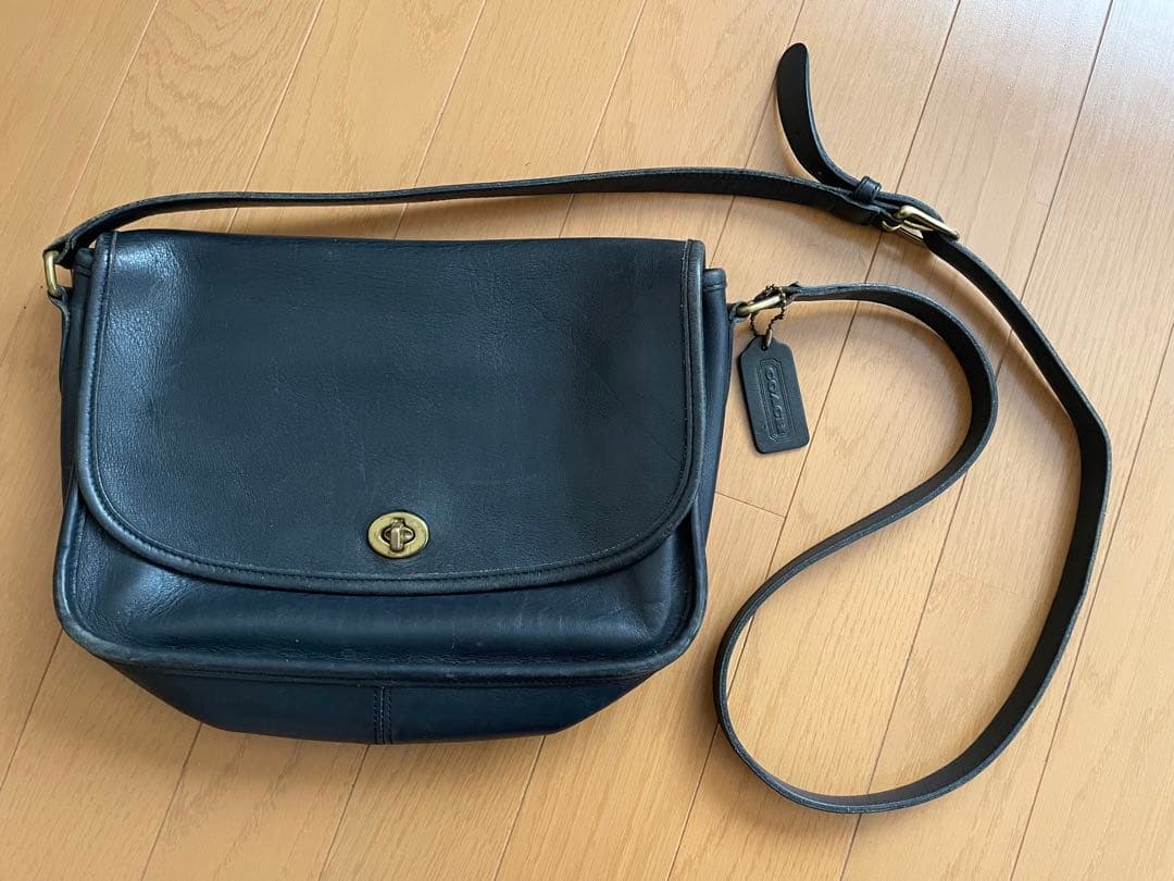 OLD COACH オールドコーチ　レザー　ショルダーバッグ　黒 COACH（コーチ） 良品 OLD COACH オールド レザー ショルダー バッグ