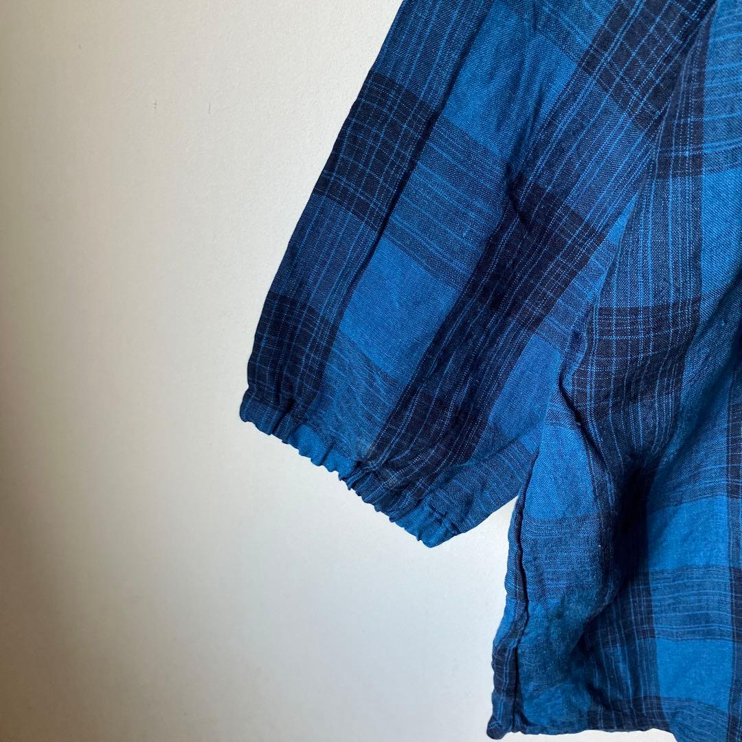 ヴェリテクール リネンチェックプルオーバー オールドマンズテーラー