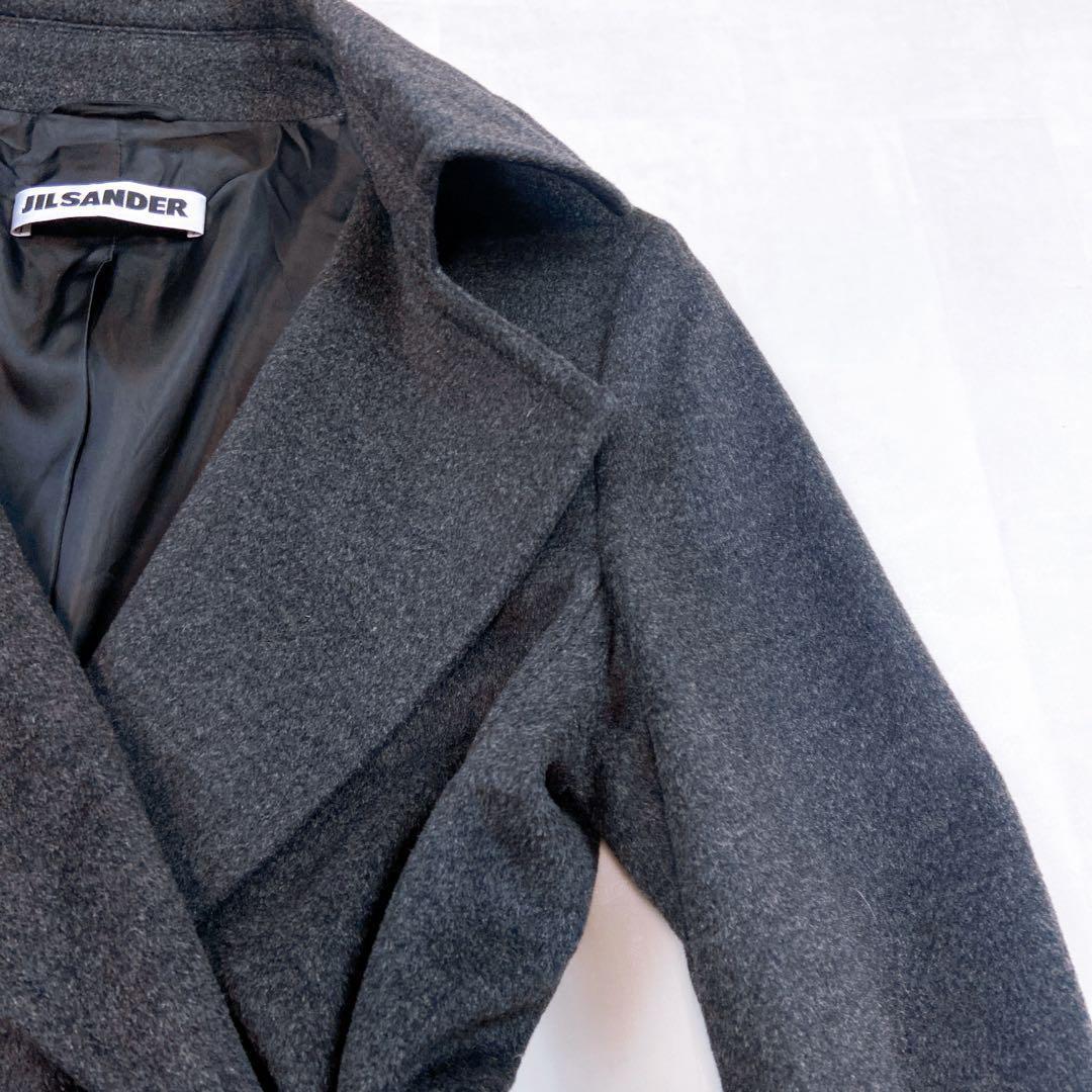 ☆美品！ロング102cm丈 ジルサンダー アンゴラ カシゴラ トレンチ