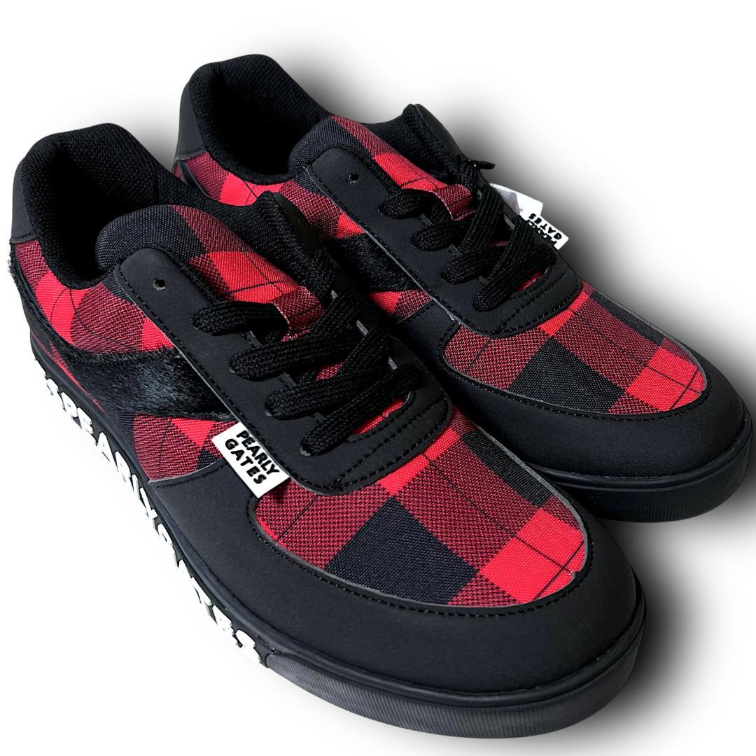 24.5cm パーリーゲイツ バッファローチェックゴルフシューズ 箱有り