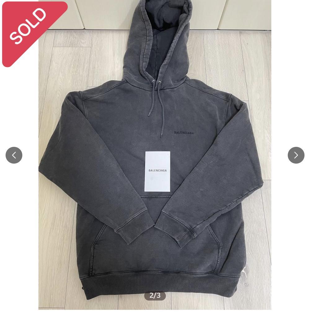 BALENCIAGA バレンシアガ パーカーWARDROBE 21AW（グレー） - メルカリ