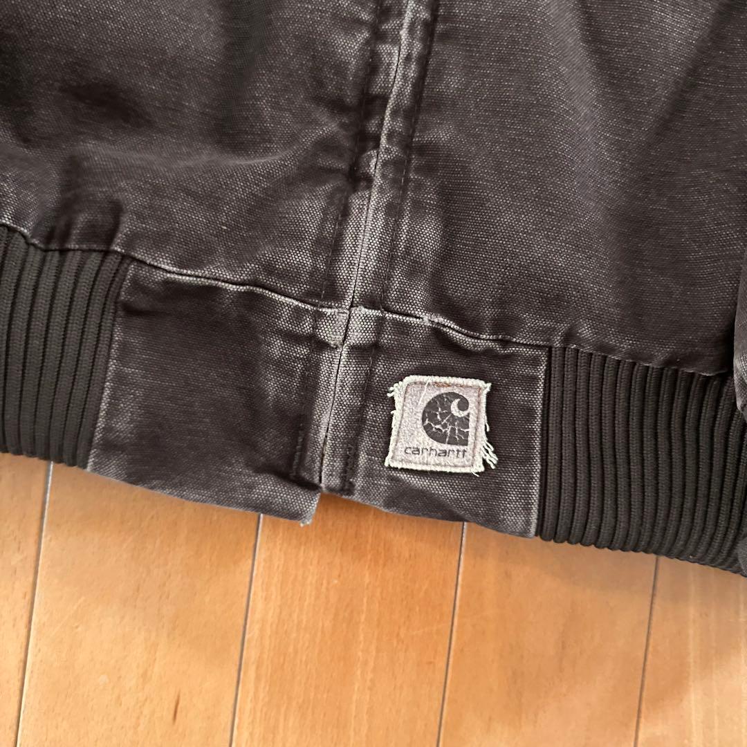 希少色&サイズ US製 カーハート サンタフェジャケット 短丈 革パッチ