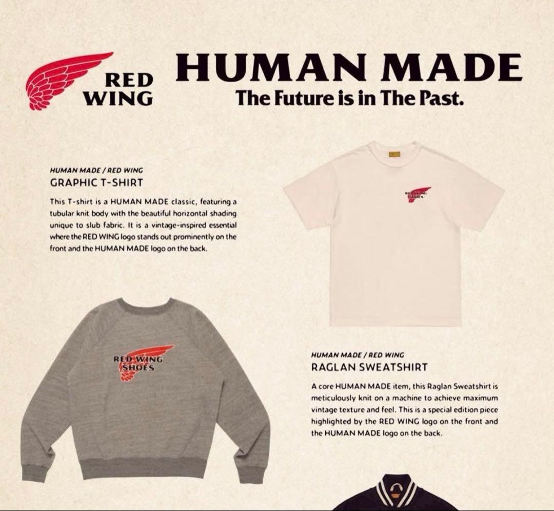 即完売 HUMAN MADE x RED WING Raglan スウェット L - メルカリ