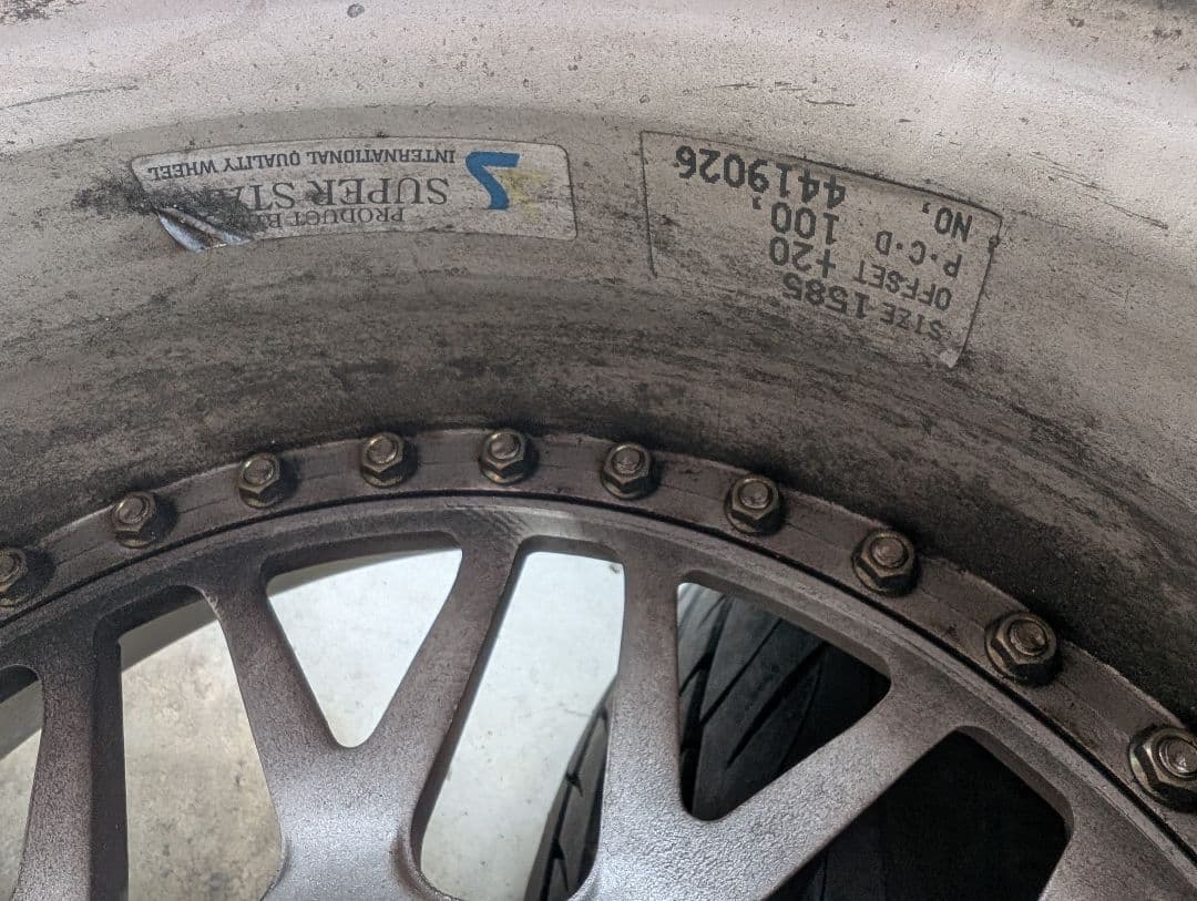 SUPERSTAR シェブロンレーシング 8.5j 15 +20 PCD 100