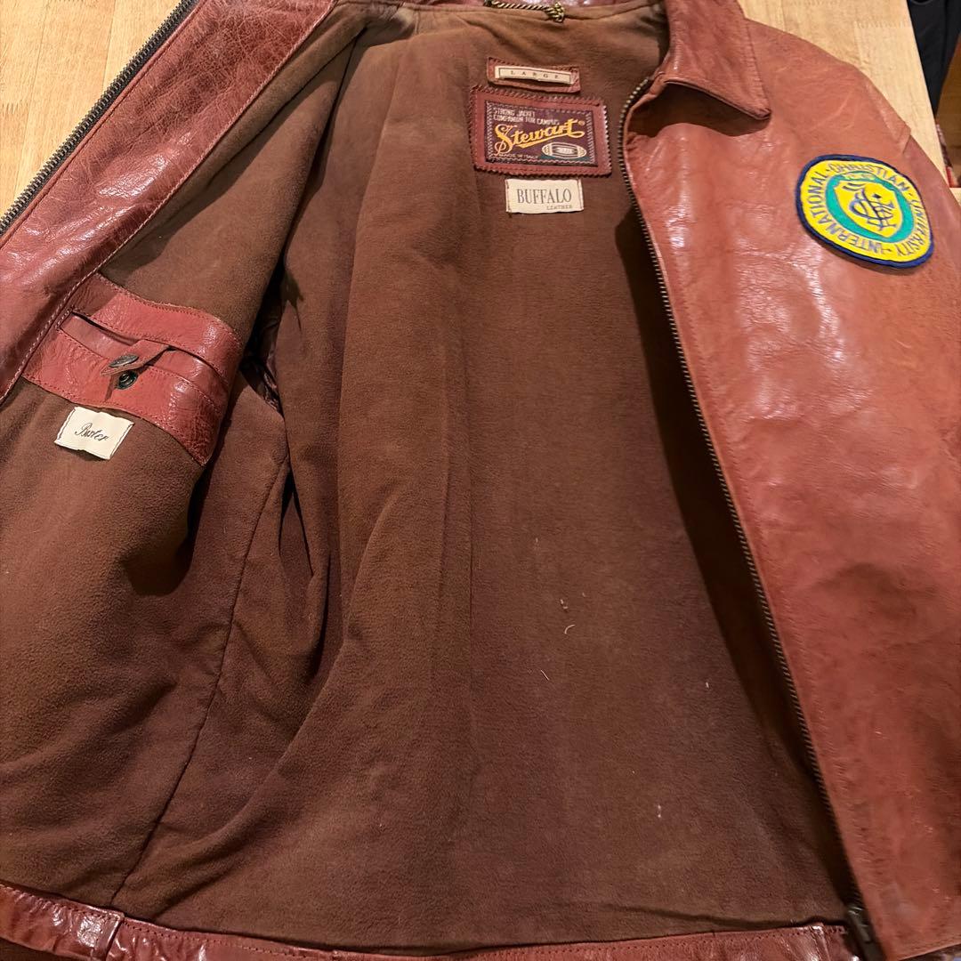 Stewart バッファローレザー ジャケット Lサイズ イタリア - メルカリ