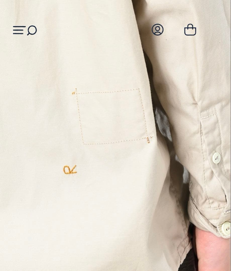 新品未使用】45R 薄バックサテンの908ニームシャツ - メルカリ