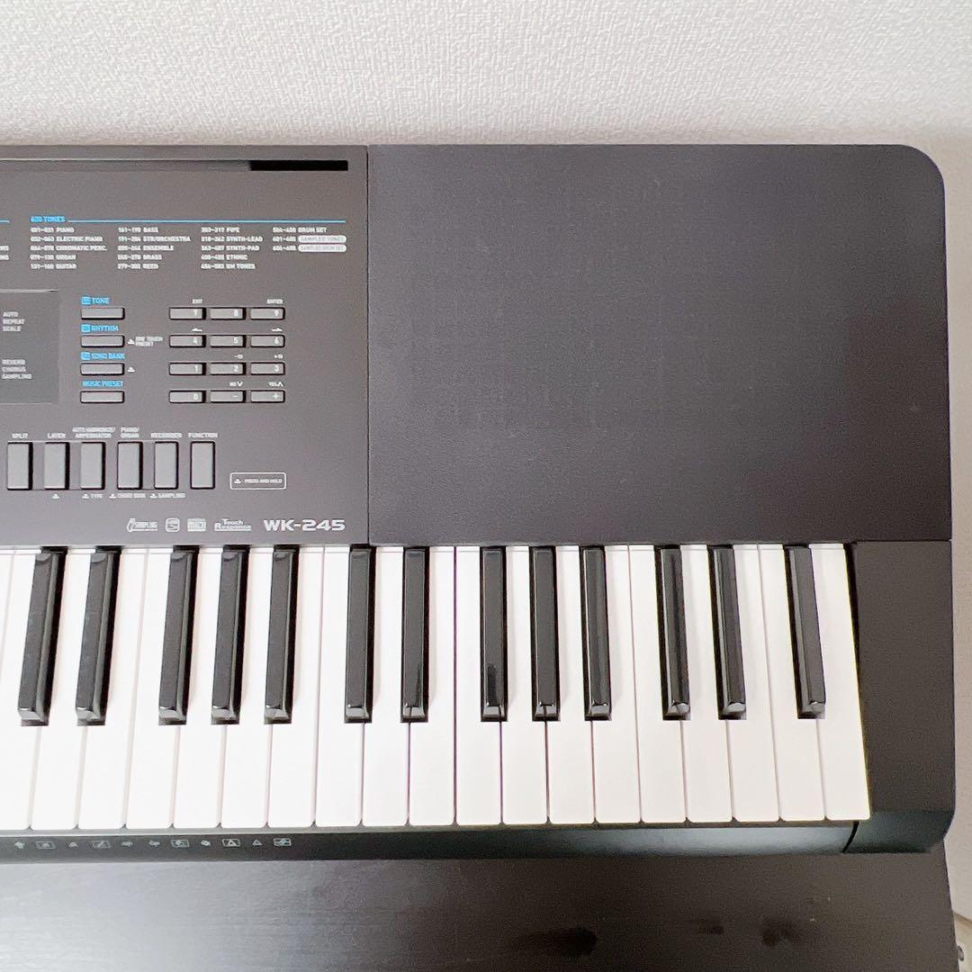 美品 CASIO 76鍵盤 電子キーボード WK-245 譜面表示 動作確認済 - メルカリ