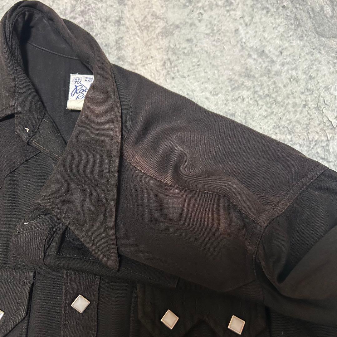 80s USA製 Rockmount “レーヨン ギャバジン“ シャツ 黒 開襟 - メルカリ