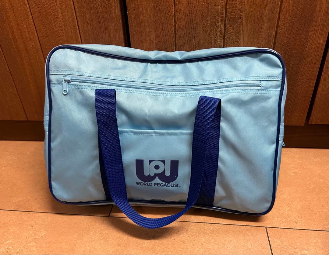 ワールドペガサス ライトブルー スクールバッグワッぺ 旧ワッぺ 水色