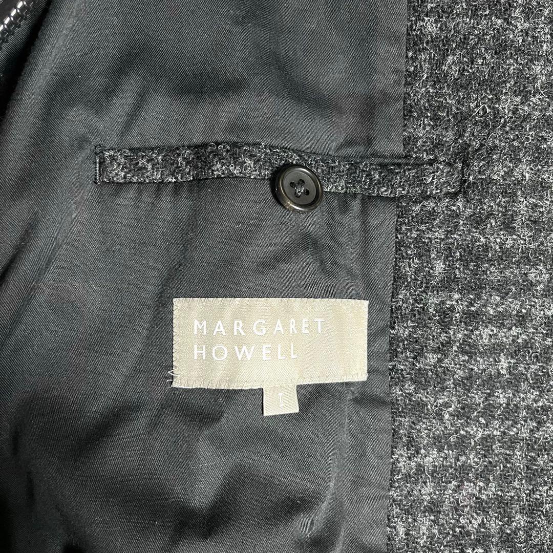 マーガレットハウエル ハリスツイード チェスターコート 格子柄 ウール