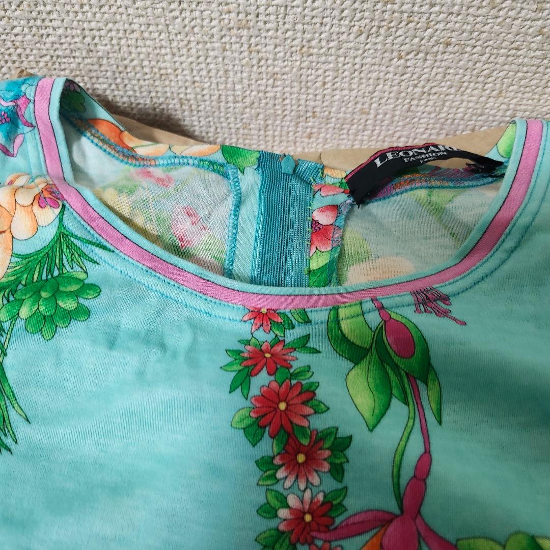 ☆夢月☆様専用 レオナール ミントグリーン 花柄 フラワー 半袖