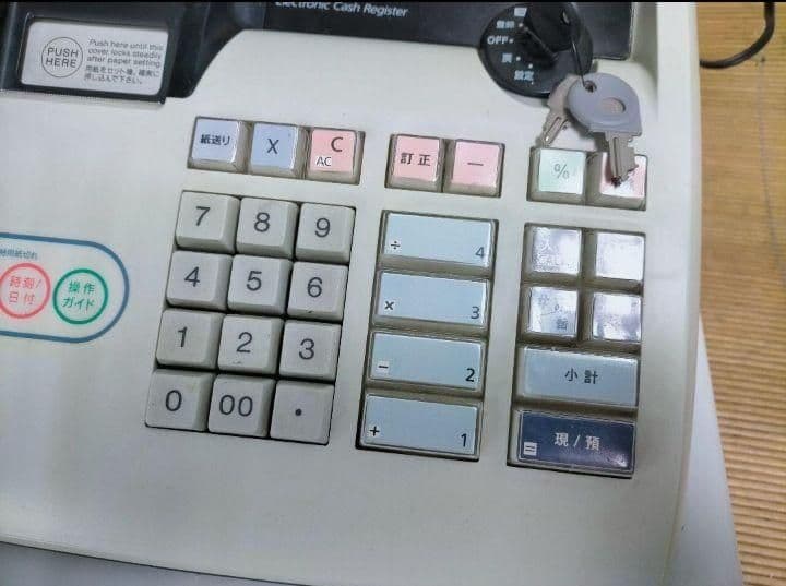 カシオレジスター TE-M80 中古品 人気機種感熱紙 送料無料 653811