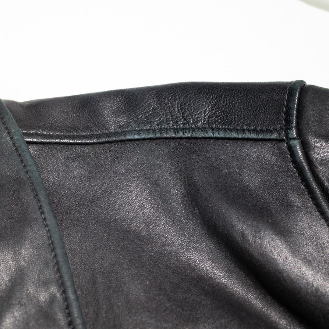 00s Dockers Premium ラムレザー カーコート XL 黒 - メルカリ