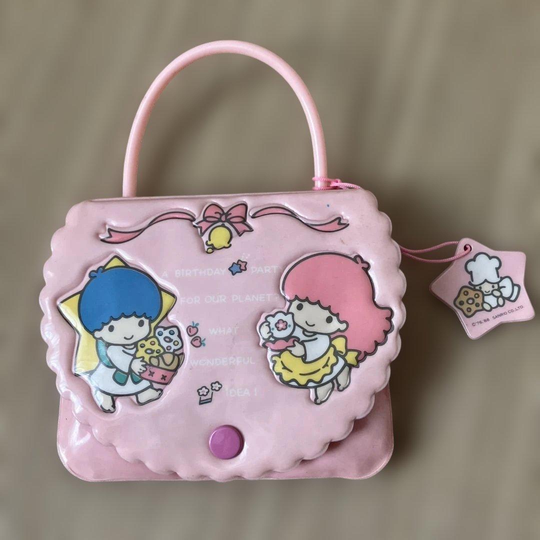 レトロ【未使用】キキララ リトルツインスターズ ハンカチ ティッシュ