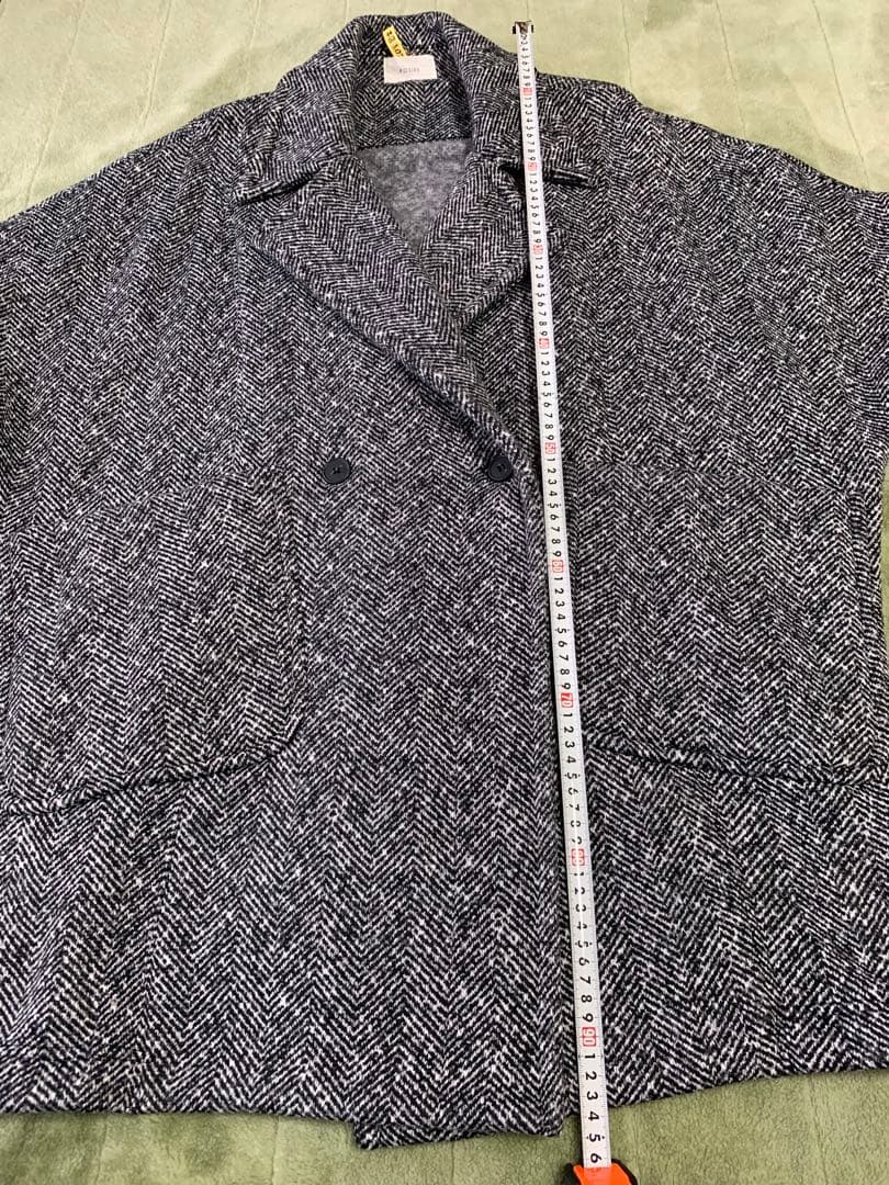 お値下げ】♡ROSIEE ロージー♡軽量裏起毛ヘリンボーン コクーンコート