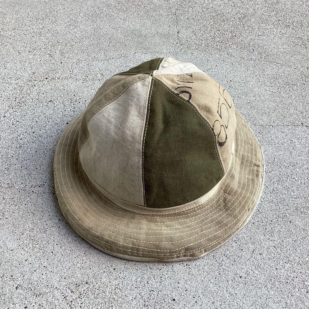 40s U.S.VINTAGE M37バケットハット パッチワーク ステンシル