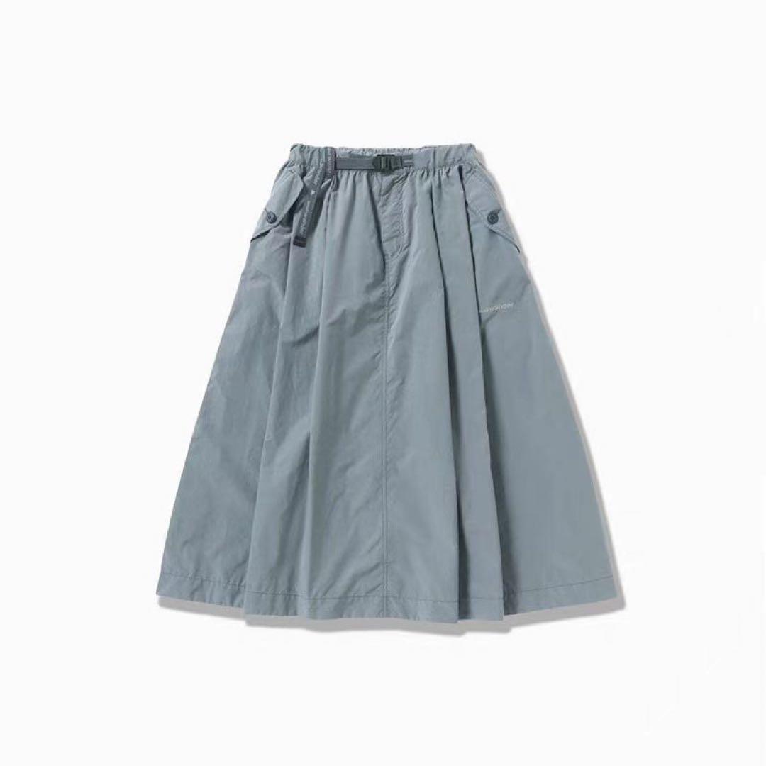 andwander スカート　タグ付き新品 and wander アンドワンダー ハイカウントクロススカート【ウィメンズ