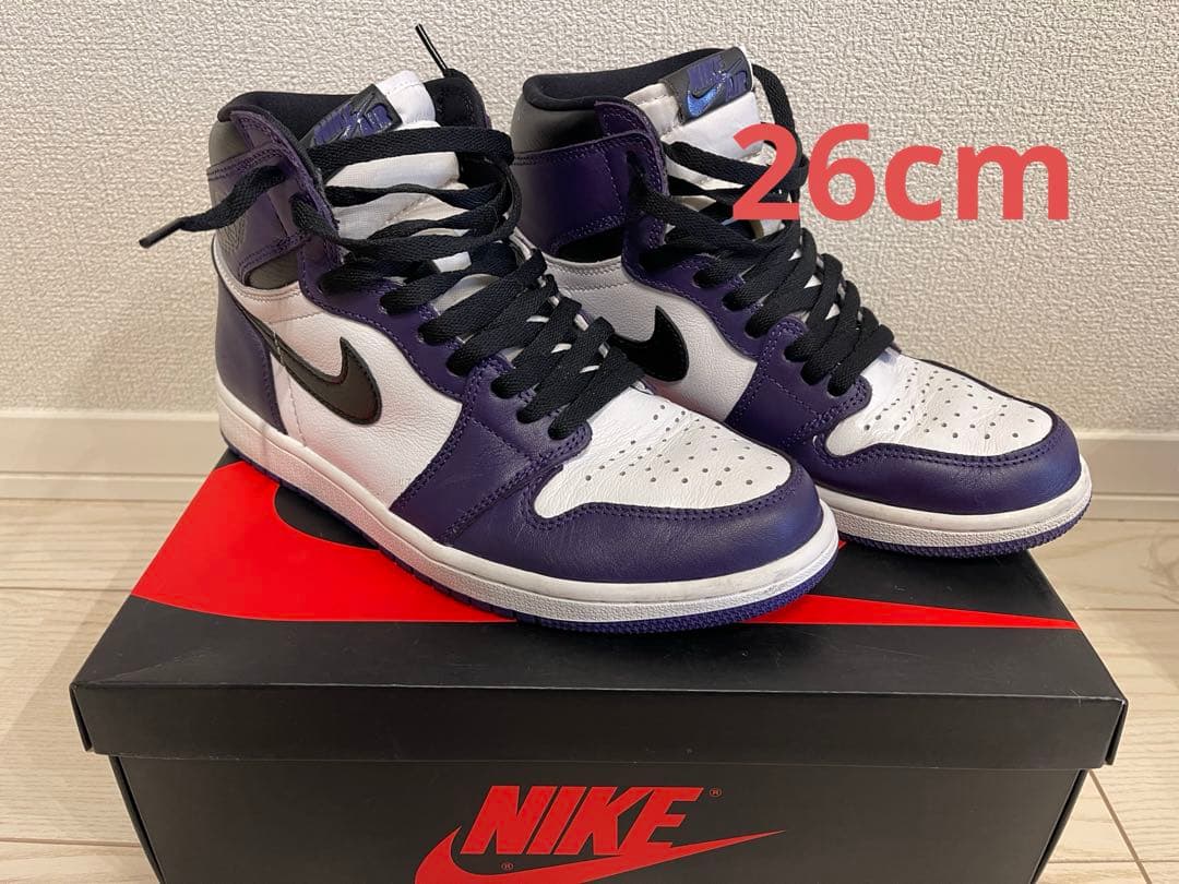 Nike Air Jordan 1 コートパープル/ホワイト/ブラック 国内4月18日発売予定】ナイキ エアジョーダン1 レトロ ハイ OG コート