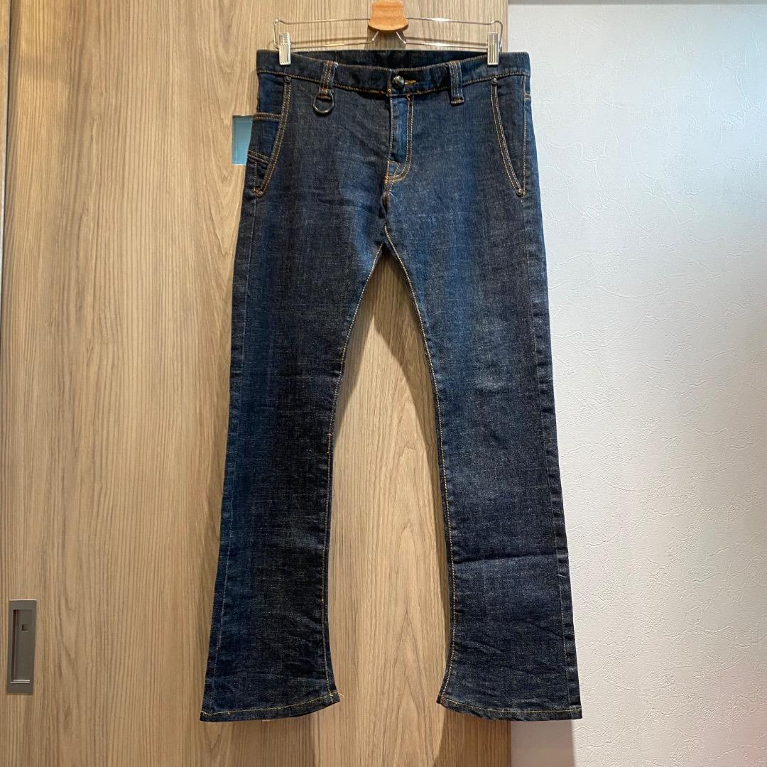 JUNMEN お兄系 y2k アーカイブ 蜘蛛 刺繍 ストレッチ フレアデニム