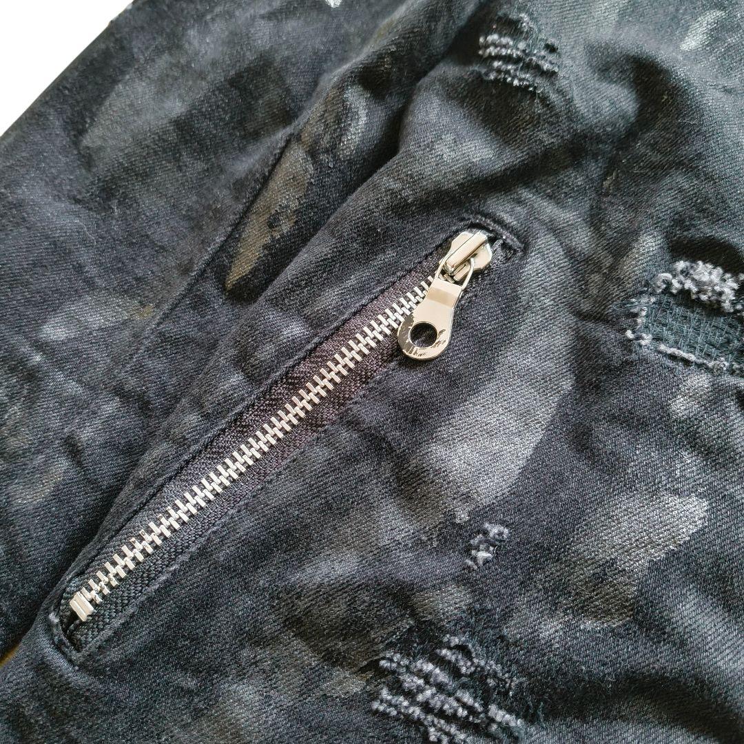 レア✨️NO ID.×OVERDESIGN ストレッチデニム WライダースJKT - メルカリ