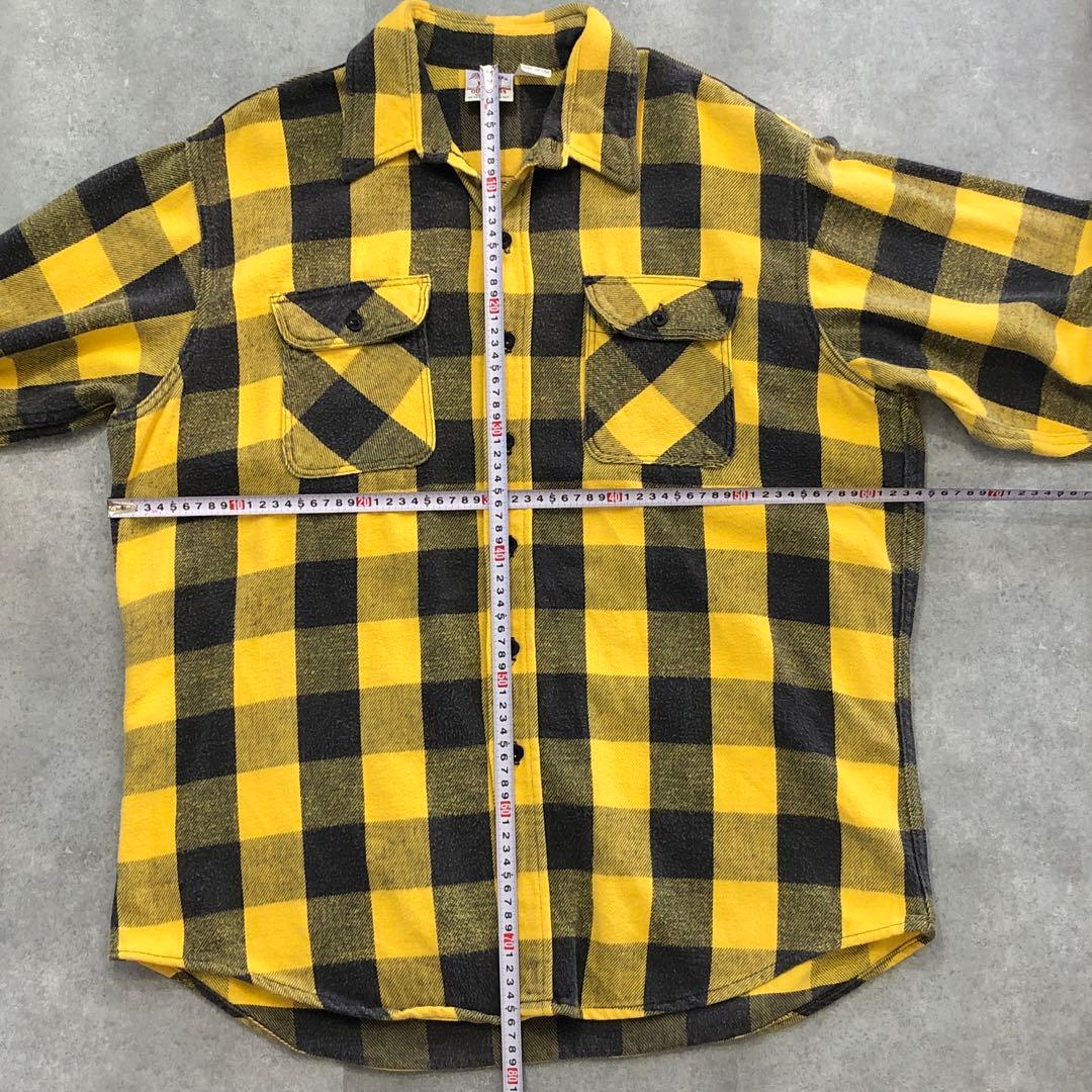 90s USA製 Prentiss ネルシャツ バッファローチェック イエロー - メルカリ