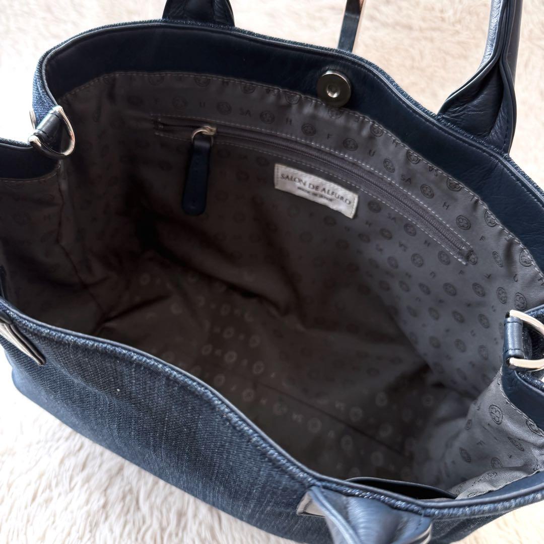 サロンドアルファードハンドバッグ デニム ショルダーバッグ 2way