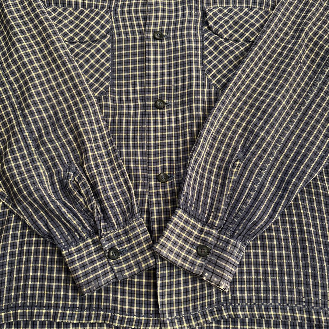 50sビンテージ】Campus レーヨンシャツ シャドー 織柄 L ロカビリー