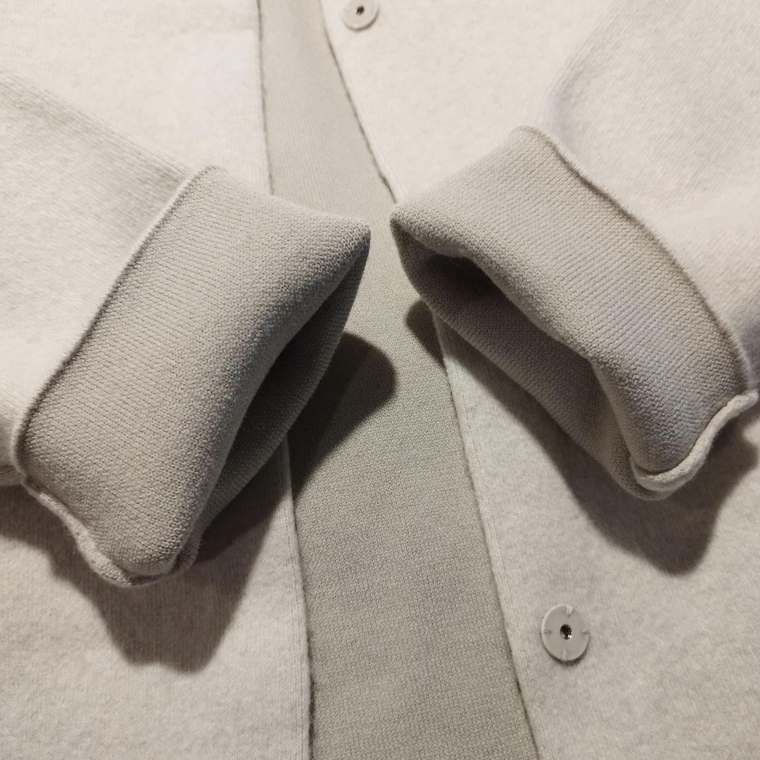 BEARDSLEY ビアズリー 洗えるニットコート アイボリー ノーカラー