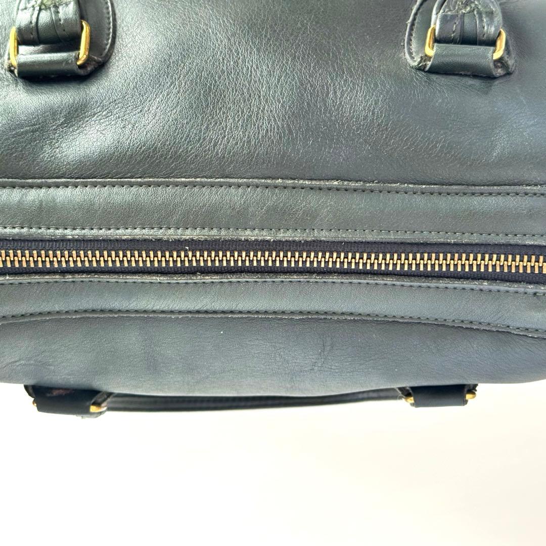 ✨希少色 ✨COACH ボストンバッグ ヴィンテージ グラブタンレザー 濃緑