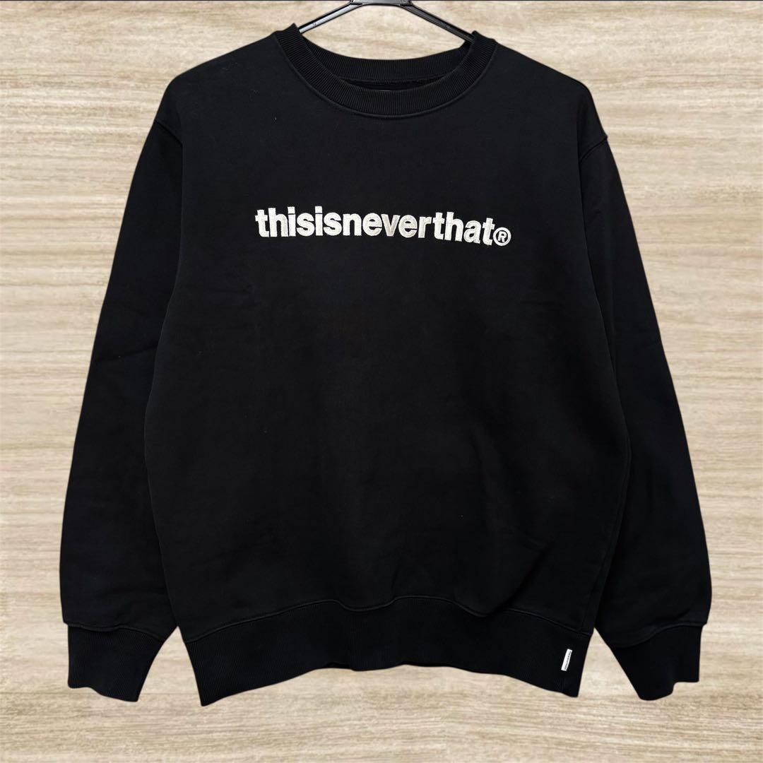 ほぼ未使用 thisisneverthat スウェット 刺繍ロゴ ブラック M thisisneverthat ロゴスウェット 刺繍 トレーナー M ブラック - メルカリ