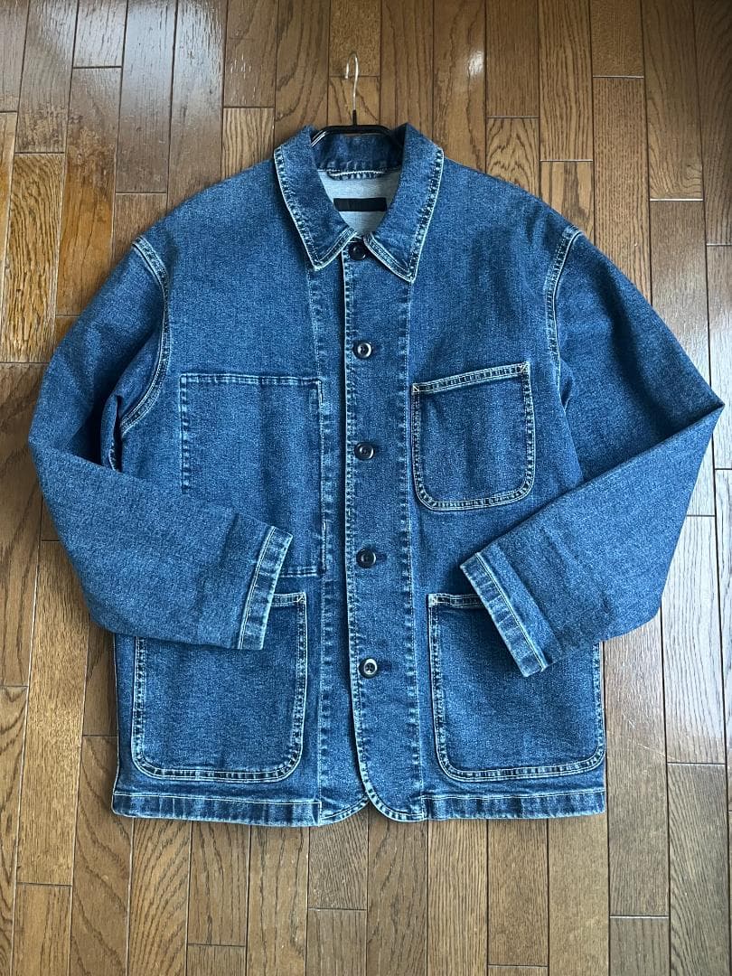 ユニクロ UNIQLO デニムカバーオールジャケット ユーティリティ ブルー