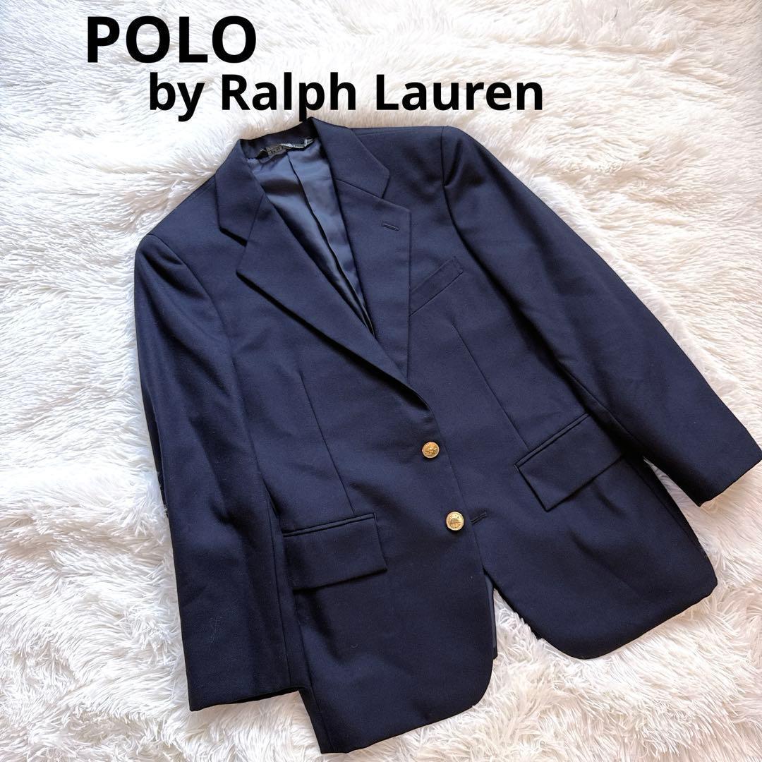 美品】ポロ ラルフローレン 紺ブレザー 150 ジャケット 金ボタン 卒業