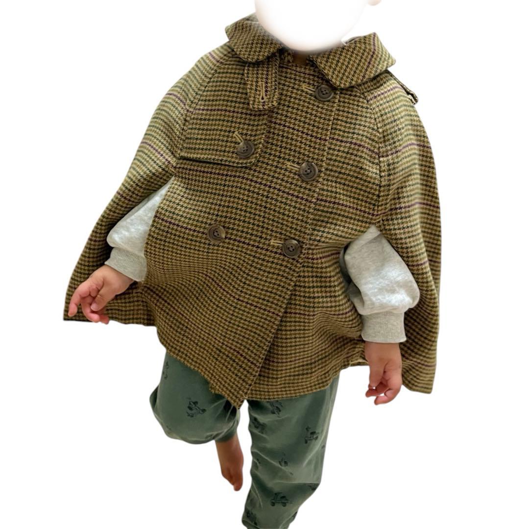 ラルフローレン ポンチョ コート ケープコート 千鳥柄 トラッド 探偵