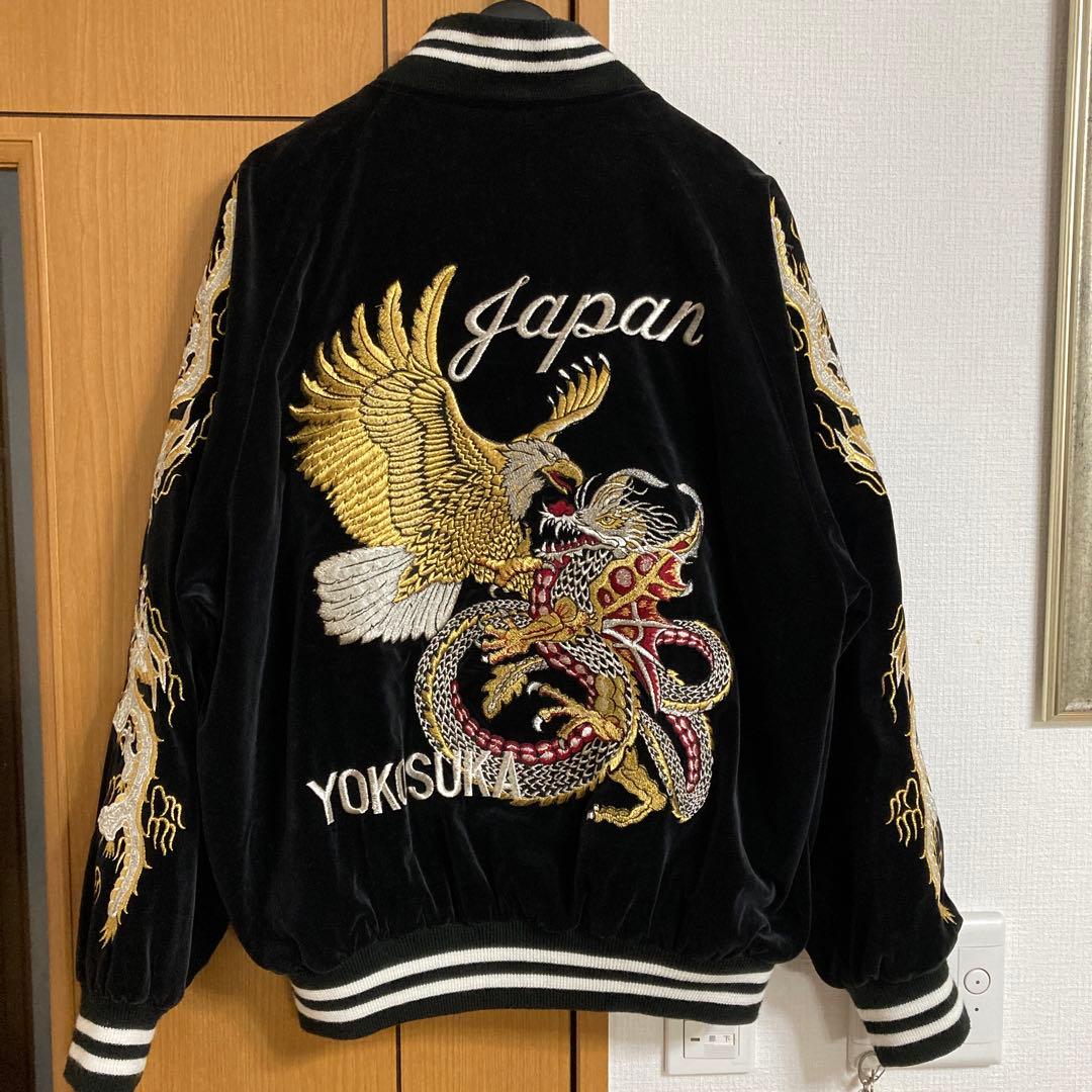 LONDON FB ロンドンエフビー ベロア スカジャン 鷹 龍 激レア|mercari