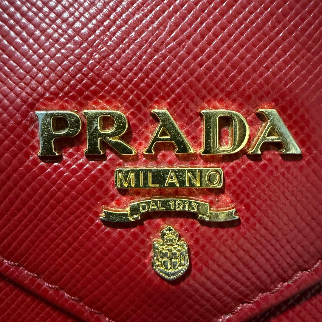 ✨️極美品✨️プラダ 長財布 エンベロープ メタルロゴ サフィアーノ