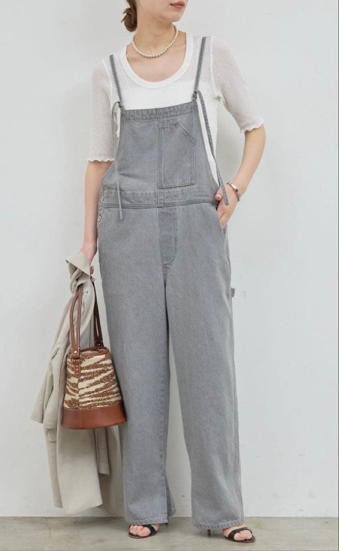 美品☆ガランテ☆グレー サロペット - メルカリ