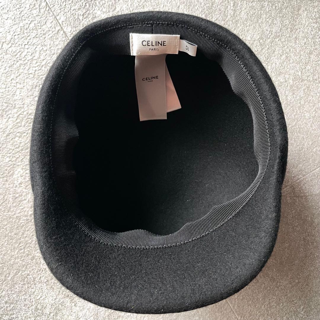 未使用級☆セリーヌ トリオンフ フェルトキャップ ウール レディース