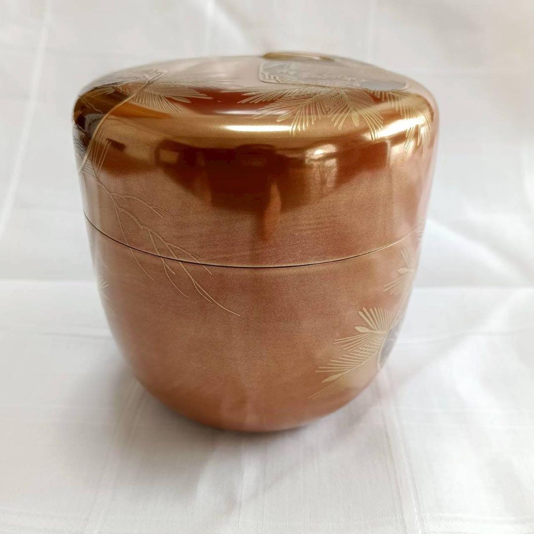 輪島塗 一后一兆 作 人間国宝 金蒔絵棗 共箱 仕覆付