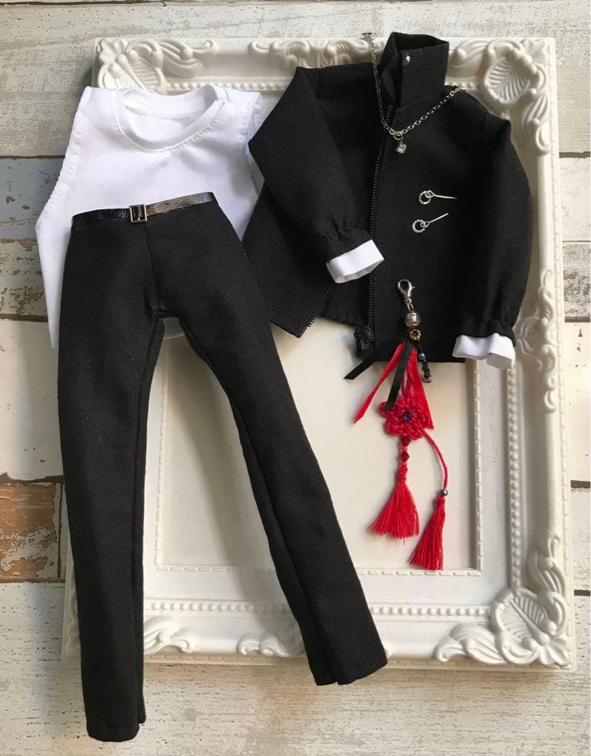 BTS ドール服　ブラックジャケットセットアップ　ジミン BTS マテルドール 服 ジミン Set Me Free タトゥver. - メルカリ