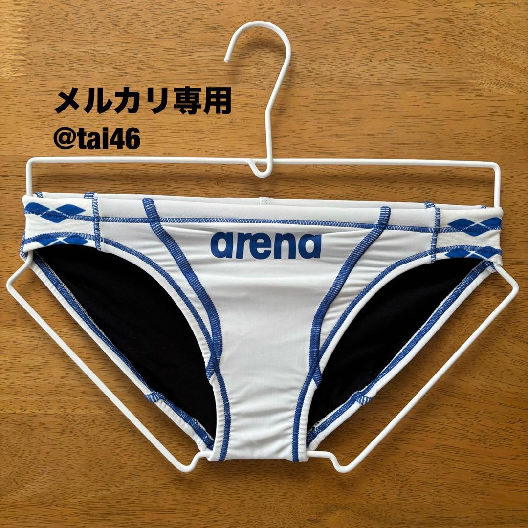 arena(アリーナ)競泳水着　ホワイト×ブルー　Vパン・競パン　S arena (アリーナ)競泳水着 ブルー×ホワイト Vパン・競パン S - メルカリ