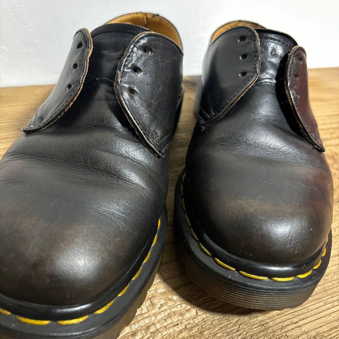 ドクターマーチン 3ホール UK5 イングランド製 茶 ブラウン 紐なし
