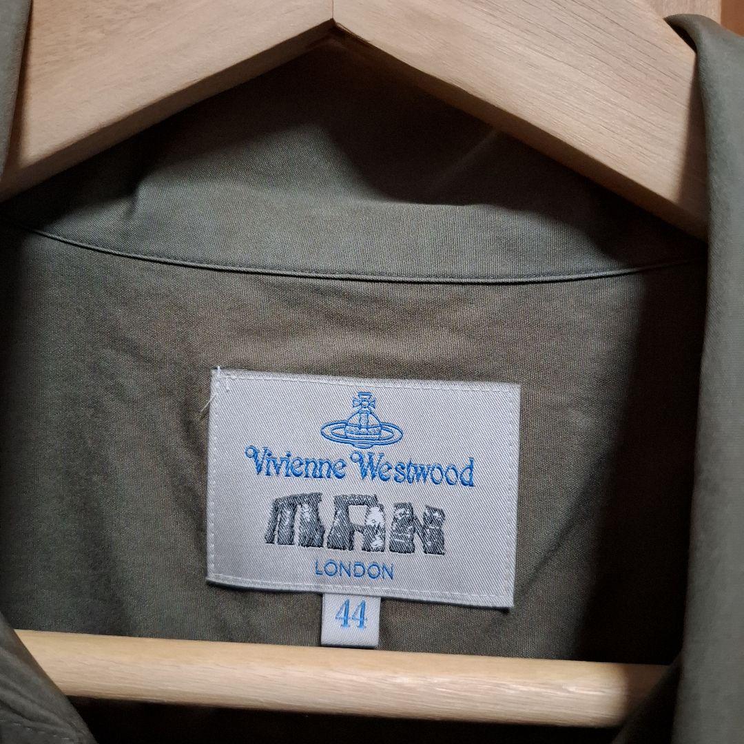 ヴィヴィアンウエストウッドマン リボン 長袖シャツ グリーン 44