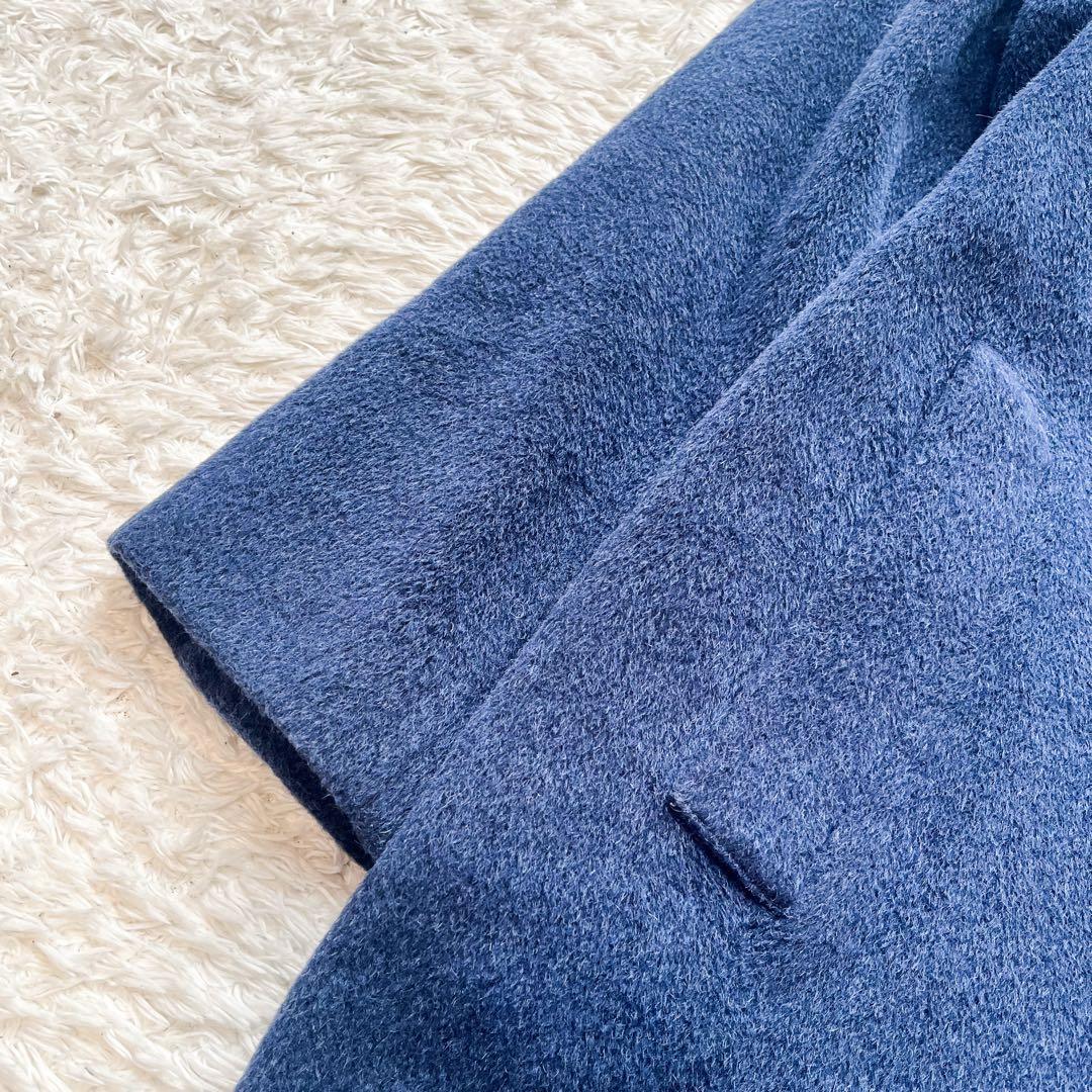 Max Mara ダブルブレスト ロングコート アルパカ混 ボタンロゴ刻印 38