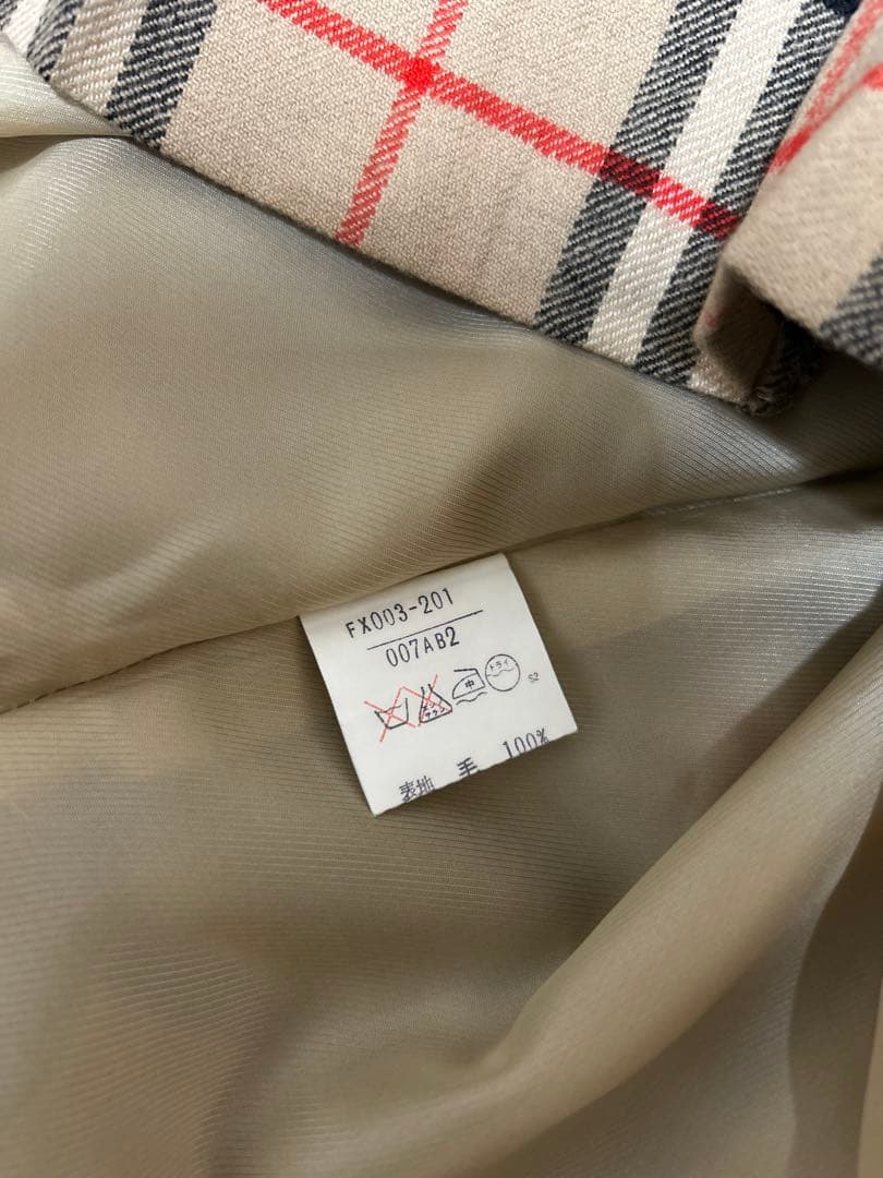 BURBERRYバーバリー プリーツスカートロング ノバチェック ベージュ 7号