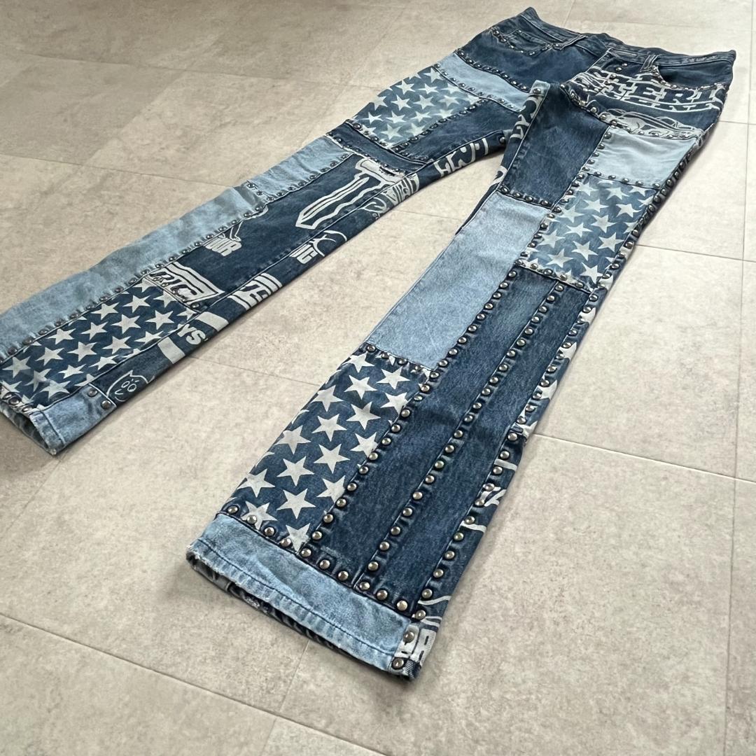XG JURIN着用】ヒステリックグラマー/デニム/パッチワーク/スタッズ