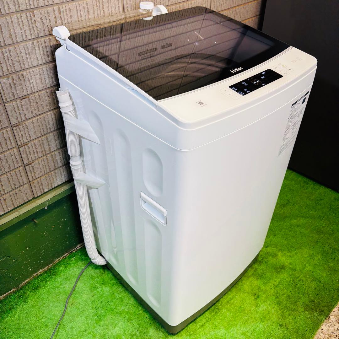 美品 24年製 8.5kg 洗濯機 自動洗剤投入 Haier【地域限定配送無料】